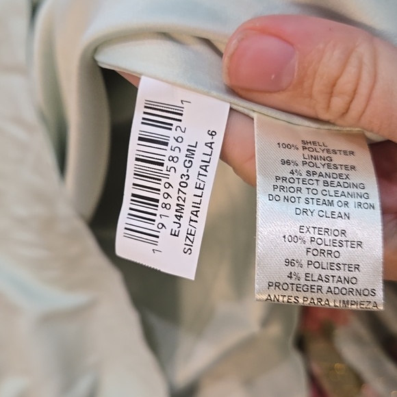 NWT Eliza J Floral Maxi Dress Embellished Neck  Sz 6 - Picture 9 of 15